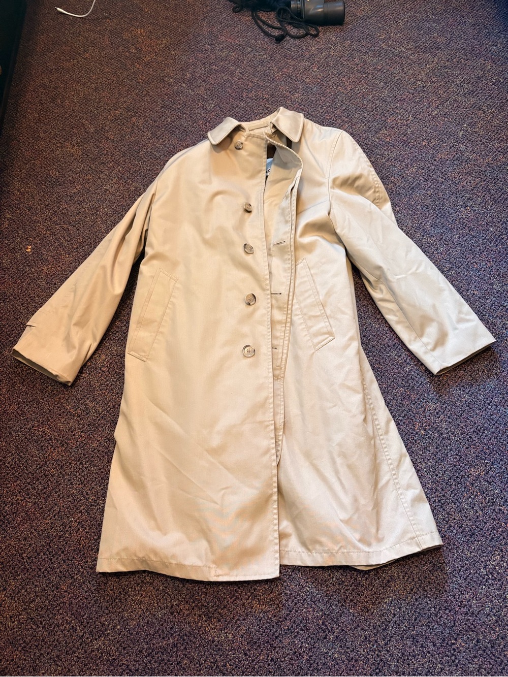 Vintage FS Raingear Beige Trench Rain Coat Removable Lining